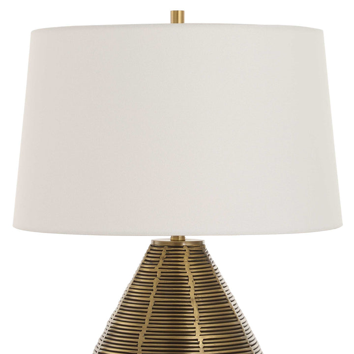 American Home Furniture Uttermost Knowles Brass Table Lamp
