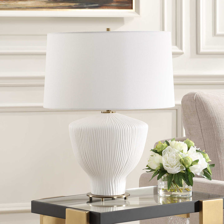 American Home Furniture Uttermost Maisie White Table Lamp