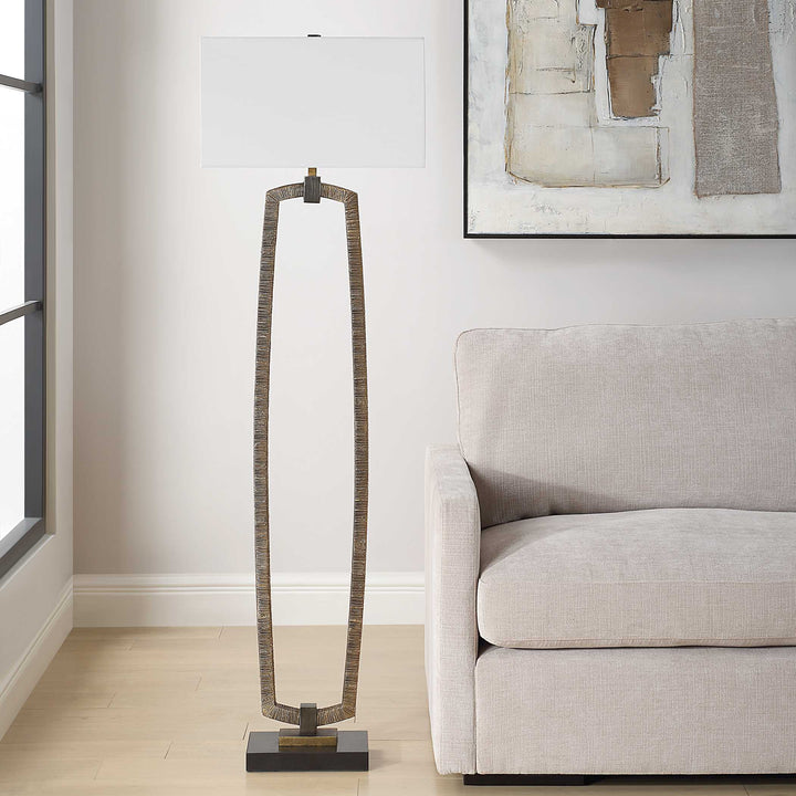 American Home Furniture Uttermost Relic Gold Floor Lamp