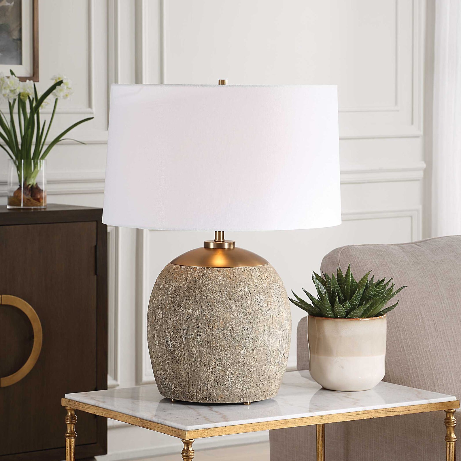 American Home Furniture Uttermost Raylan Textured Table Lamp