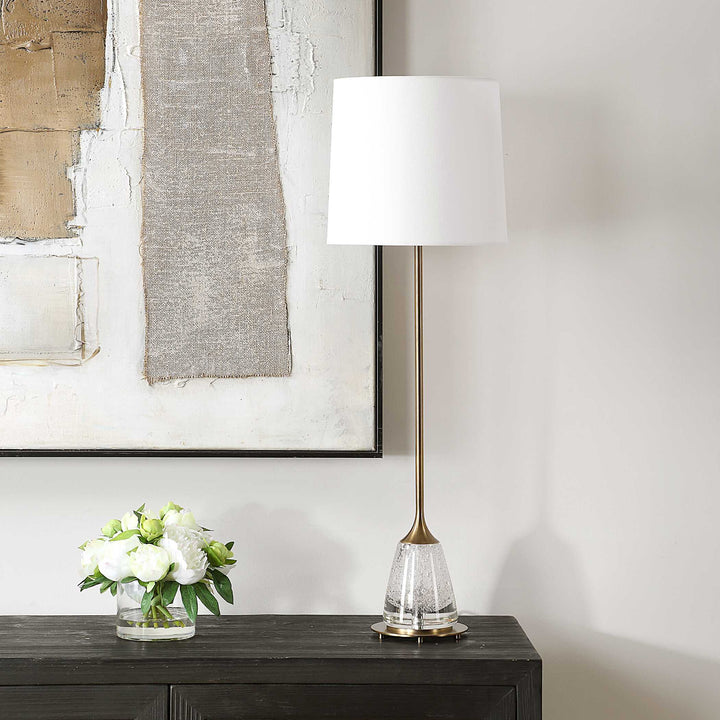 American Home Furniture Uttermost Alistair Brass Buffet Lamp