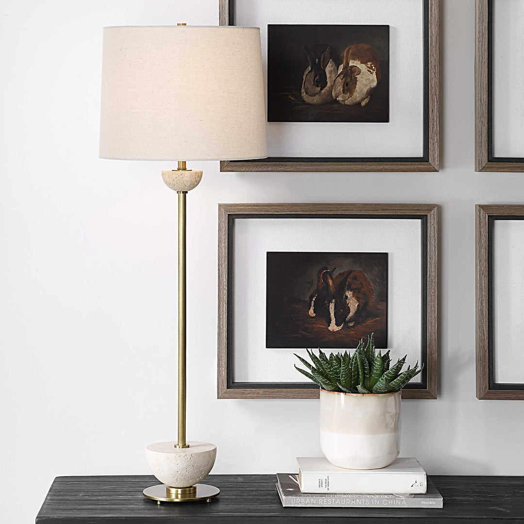 American Home Furniture Uttermost Hemisphere Brass Buffet Lamp