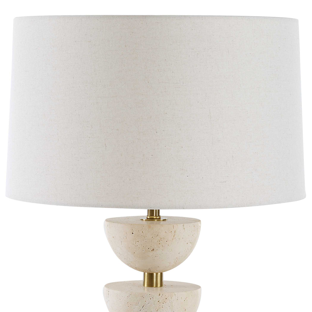 American Home Furniture Uttermost Hemisphere Travertine Table Lamp