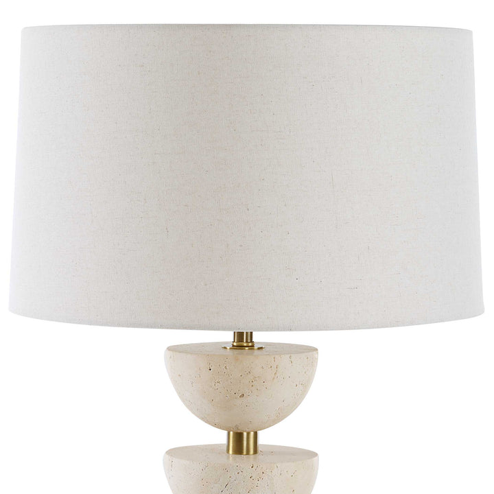 American Home Furniture Uttermost Hemisphere Travertine Table Lamp