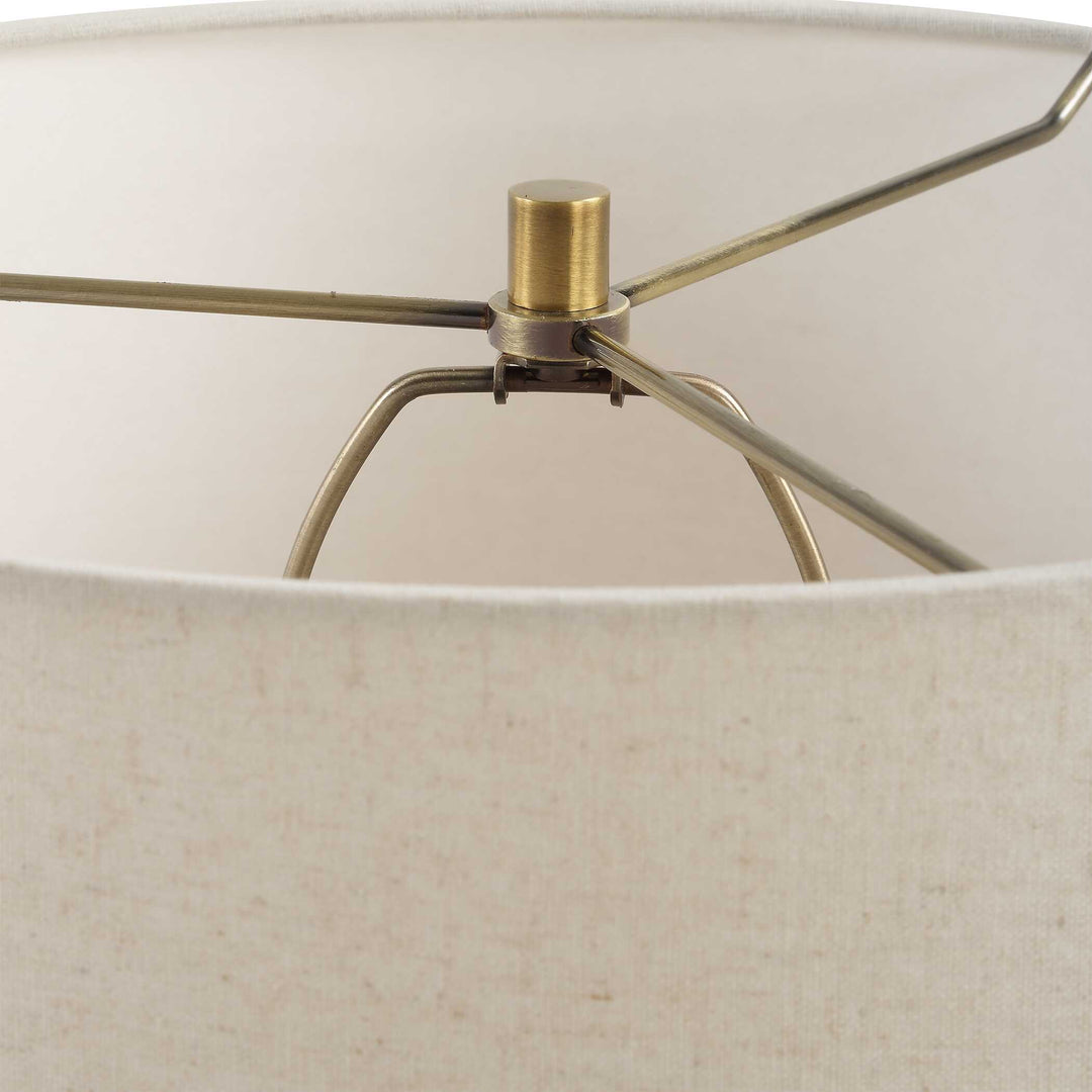 American Home Furniture Uttermost Hemisphere Travertine Table Lamp