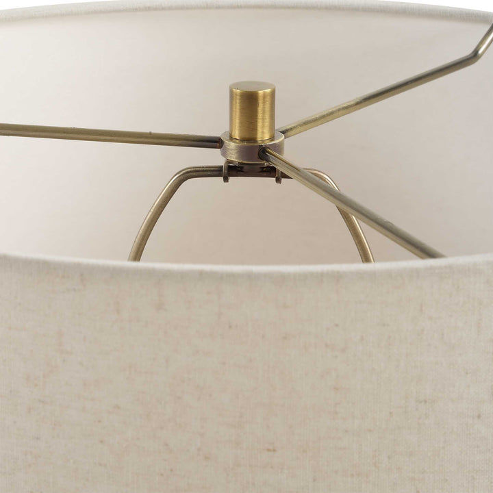 American Home Furniture Uttermost Hemisphere Travertine Table Lamp
