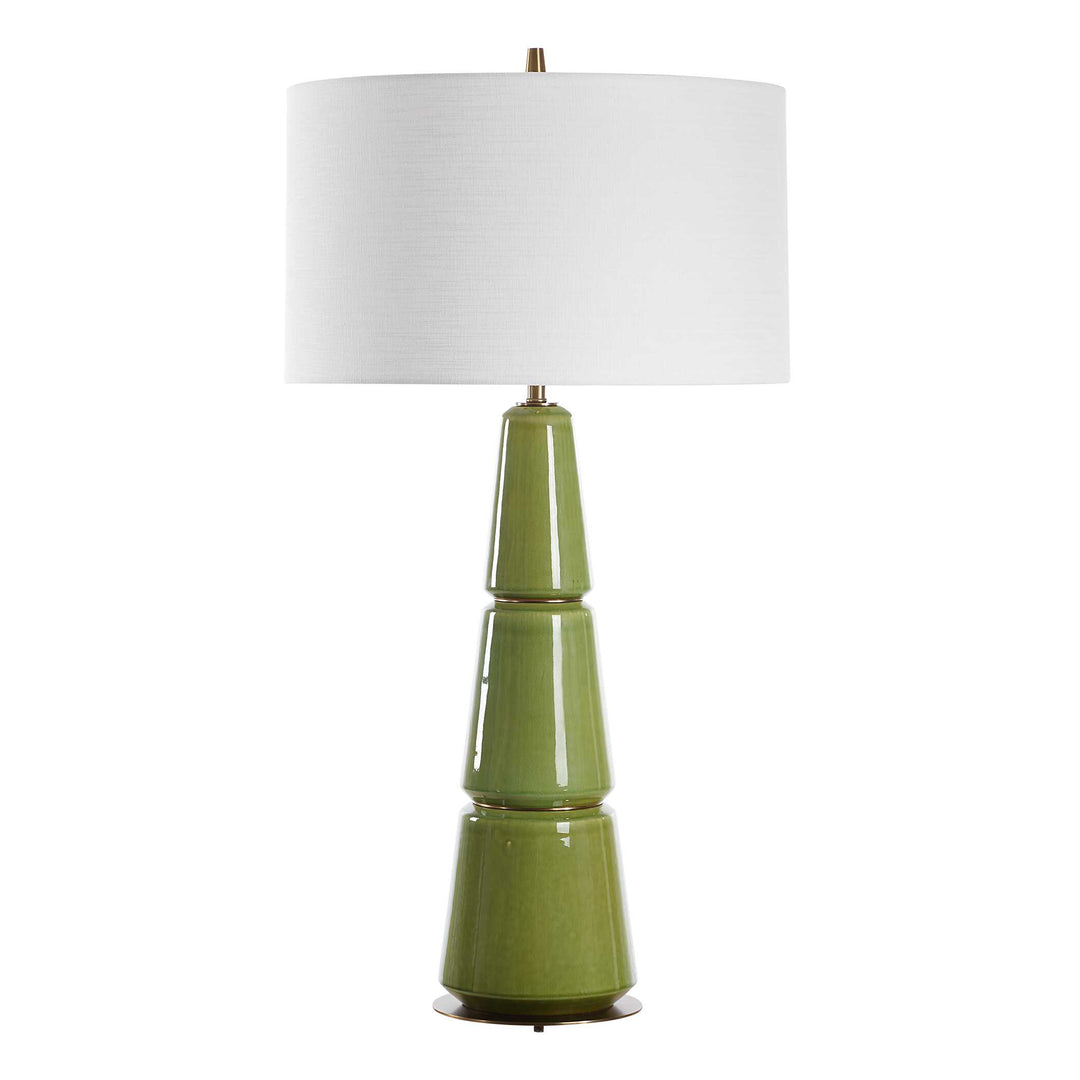 American Home Furniture Uttermost Mendell Moss Green Table Lamp