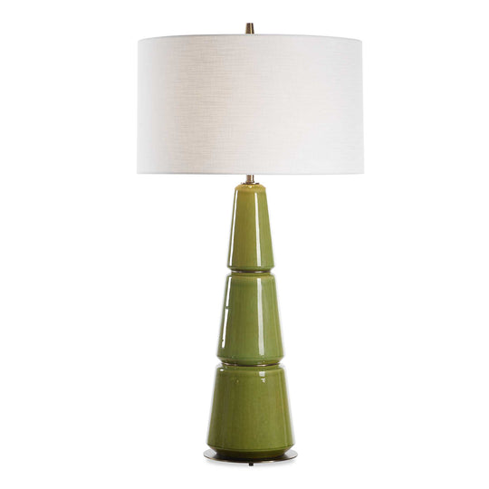 American Home Furniture Uttermost Mendell Moss Green Table Lamp