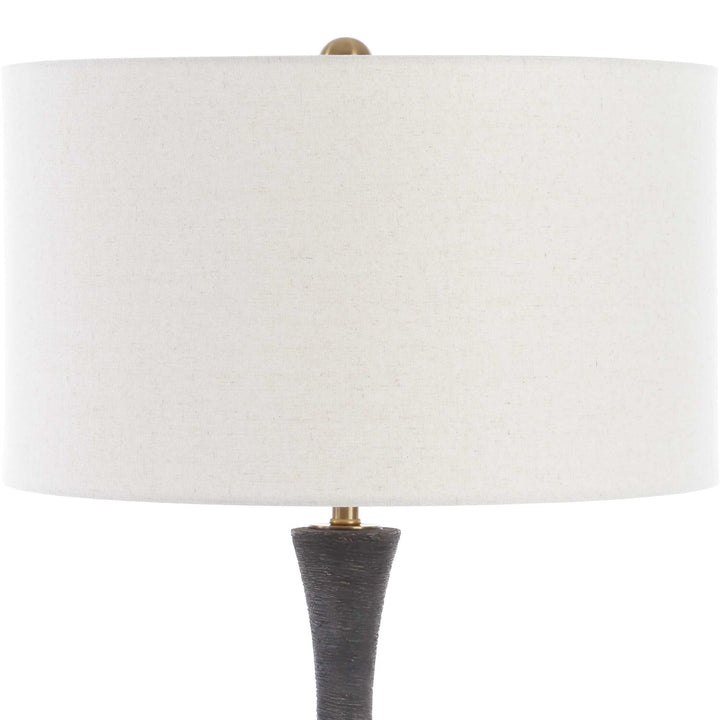 American Home Furniture Uttermost Helston Dark Charcoal Table Lamp