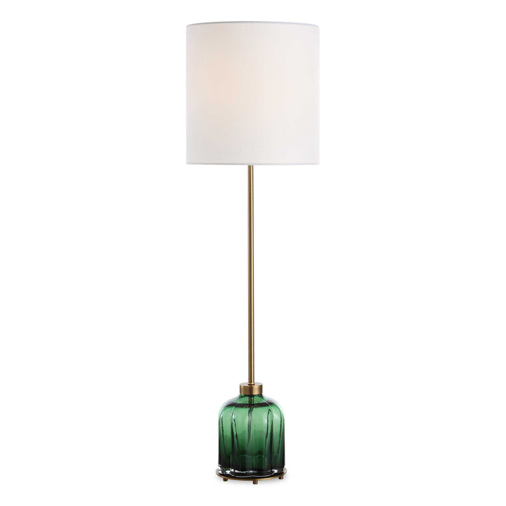 American Home Furniture Uttermost Lois Green Glass Buffet Lamp