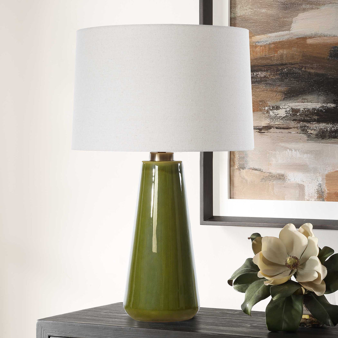 American Home Furniture Uttermost Kelley Moss Green Table Lamp