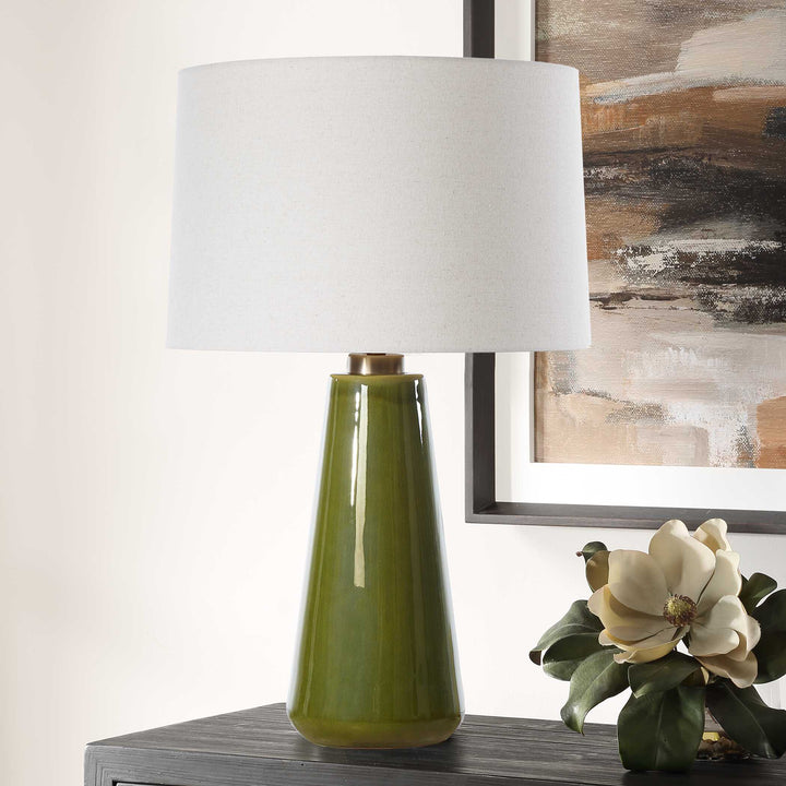 American Home Furniture Uttermost Kelley Moss Green Table Lamp