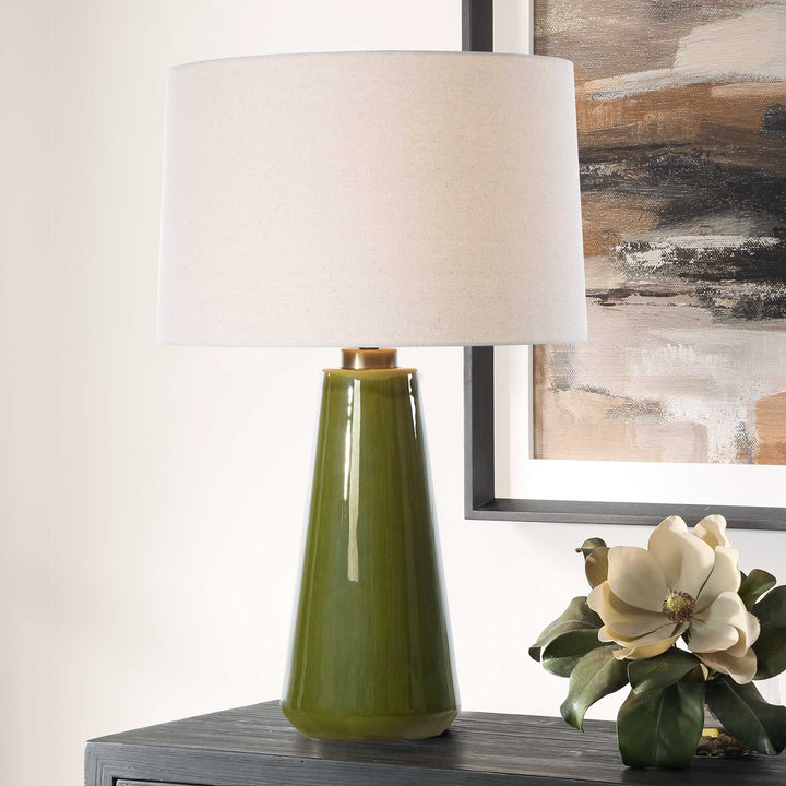 American Home Furniture Uttermost Kelley Moss Green Table Lamp