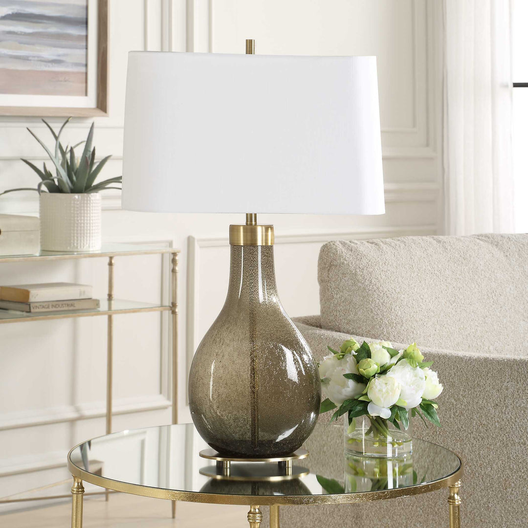 American Home Furniture Uttermost Shyla Dark Glass Table Lamp