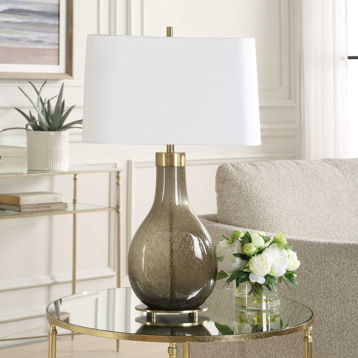American Home Furniture Uttermost Shyla Dark Glass Table Lamp