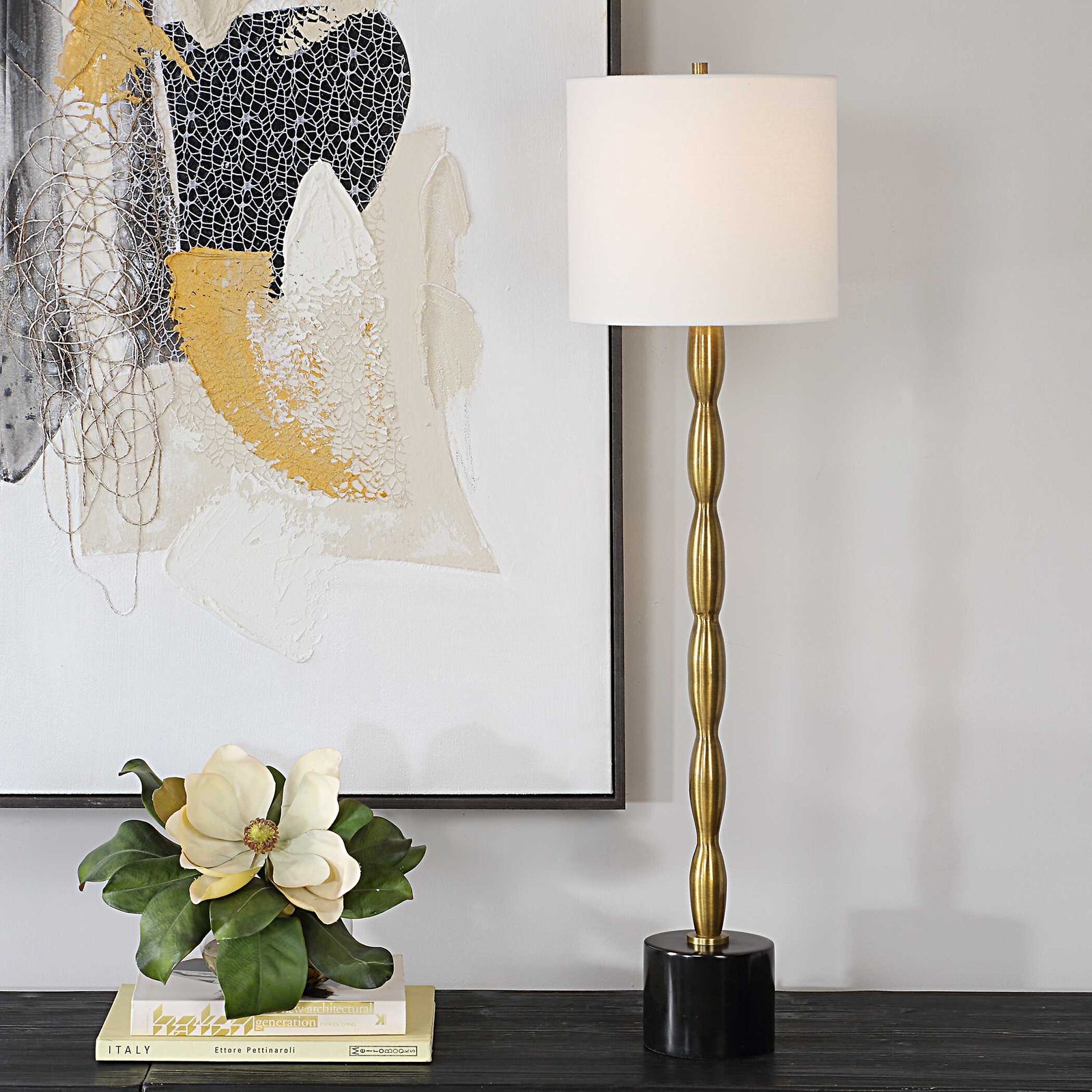 American Home Furniture Uttermost Ezra Brass Buffet Lamp
