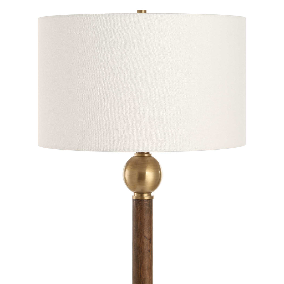 American Home Furniture Uttermost Keros Dark Oak Floor Lamp