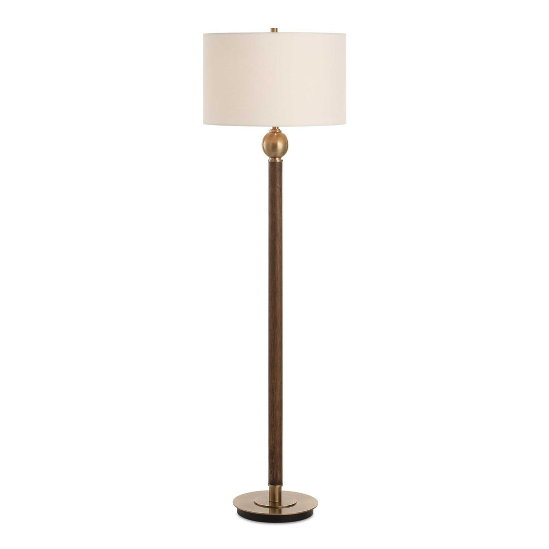 Keros Dark Oak Floor Lamp - AmericanHomeFurniture