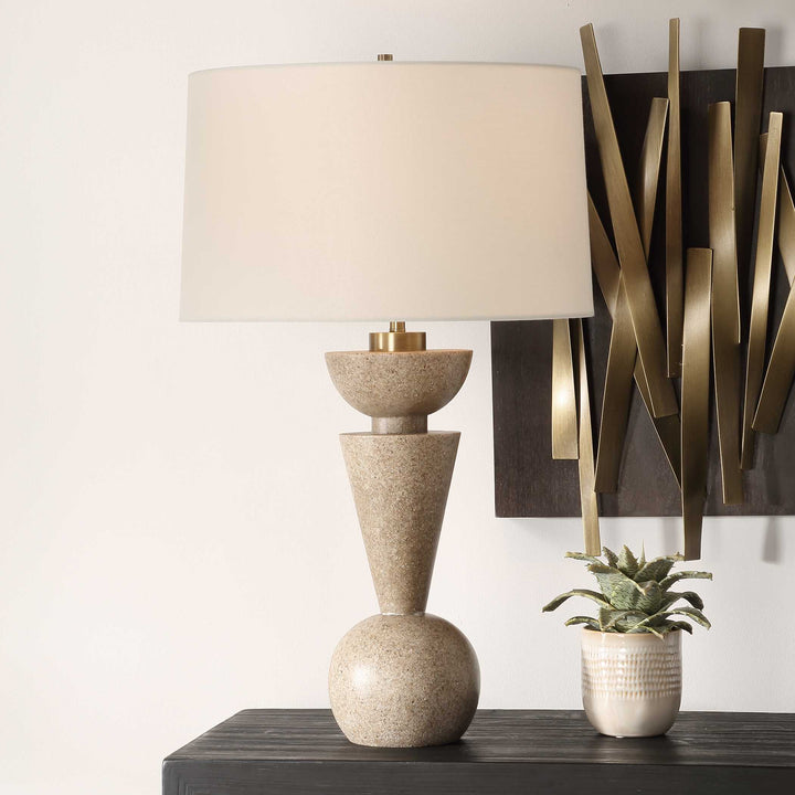 American Home Furniture Uttermost Cullum Geometric Table Lamp