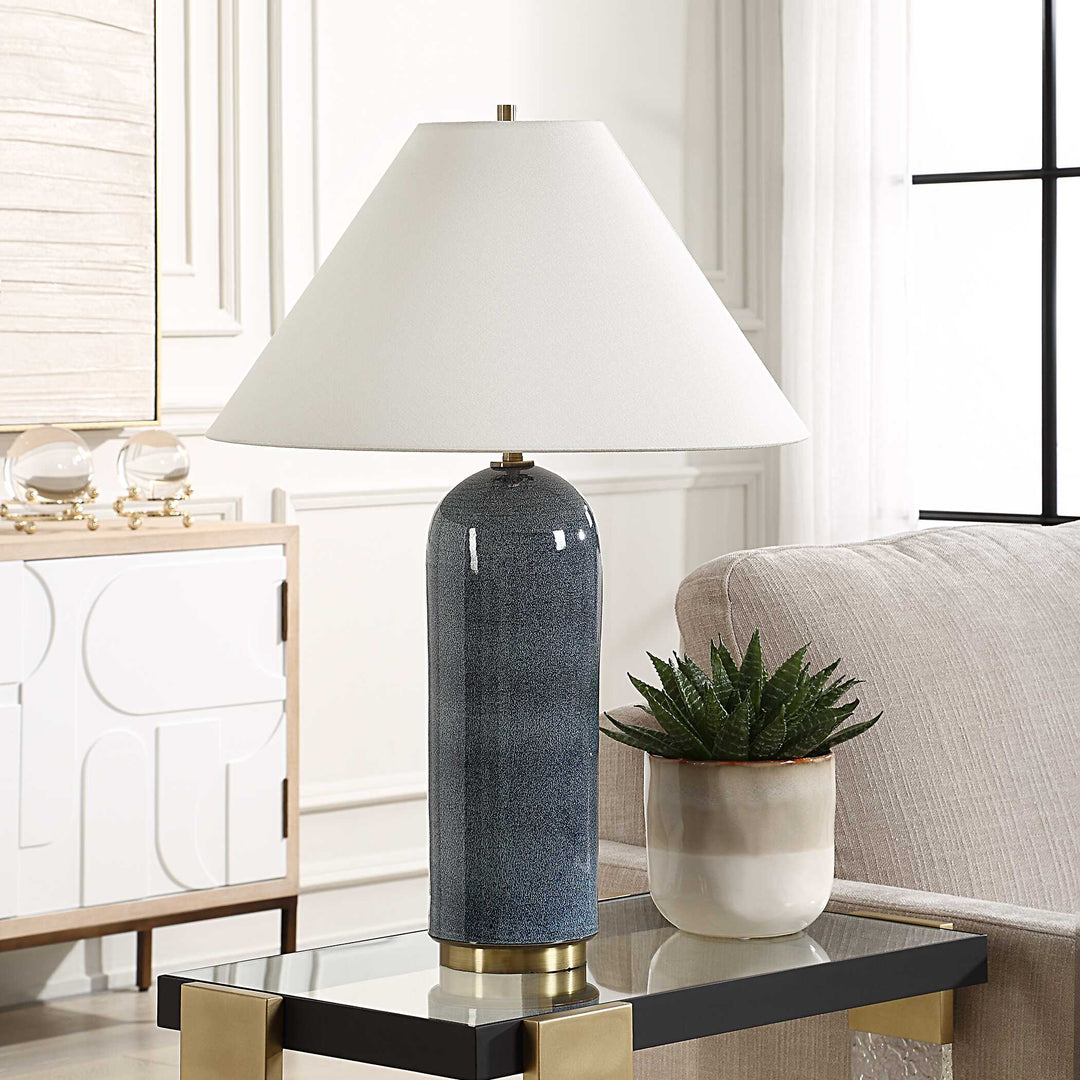 American Home Furniture Uttermost Mayetta Deep Blue Table Lamp