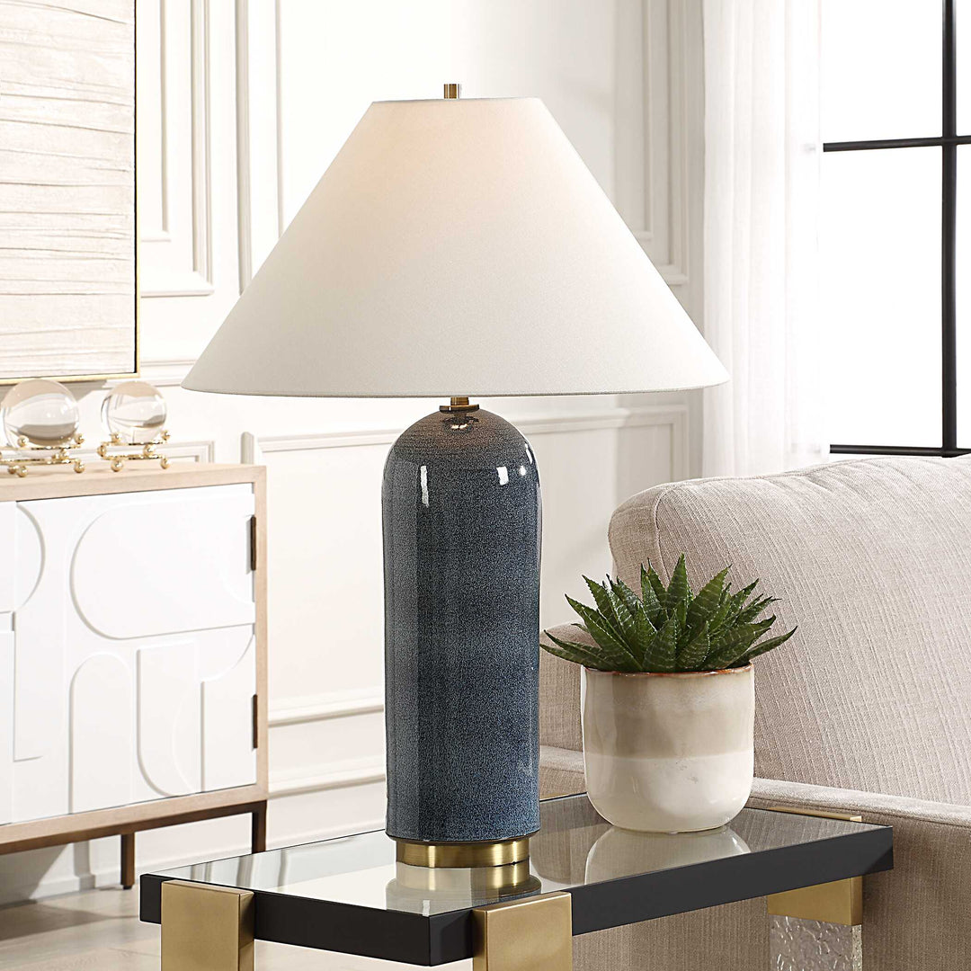 American Home Furniture Uttermost Mayetta Deep Blue Table Lamp