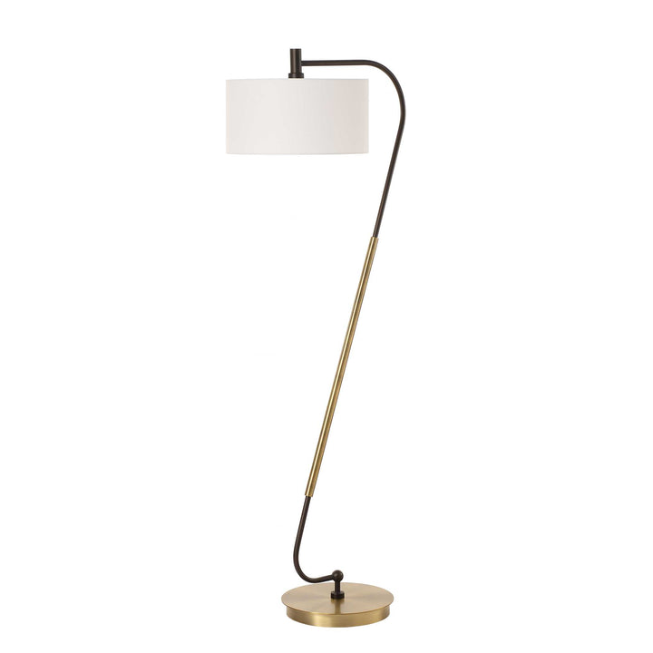 American Home Furniture Uttermost Irwin Curved Brass Floor Lamp