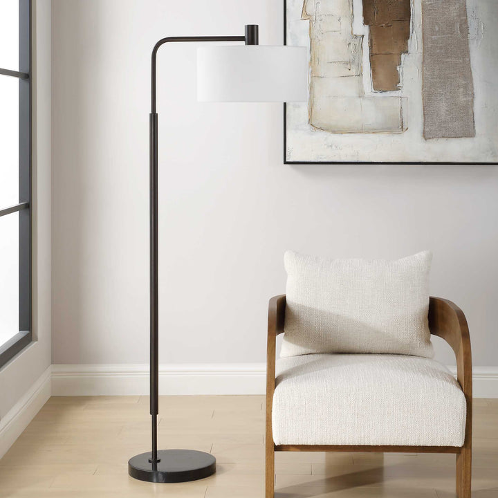 American Home Furniture Uttermost Richie Black Floor Lamp