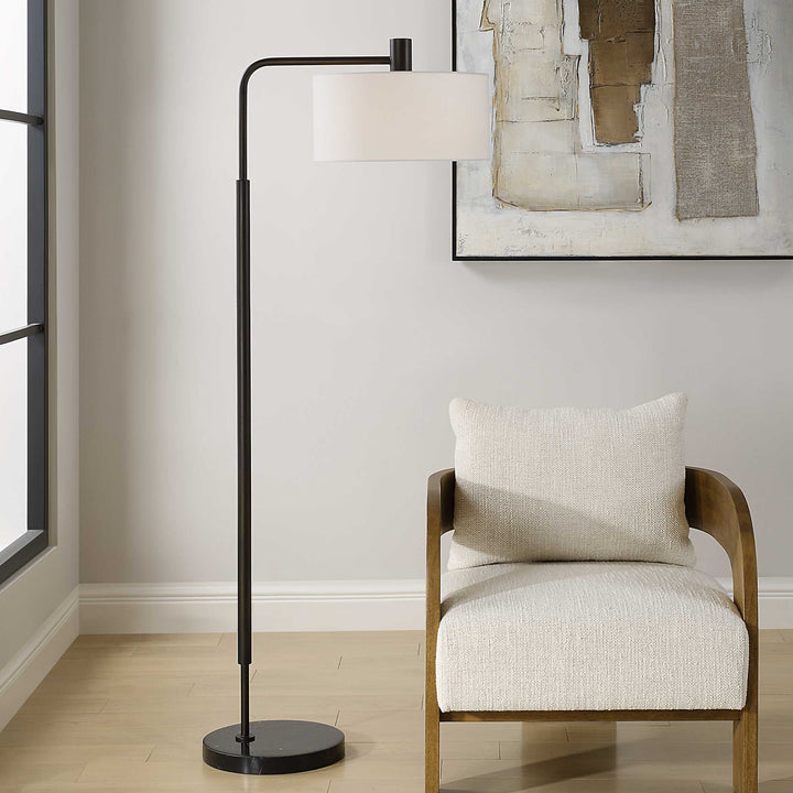 American Home Furniture Uttermost Richie Black Floor Lamp