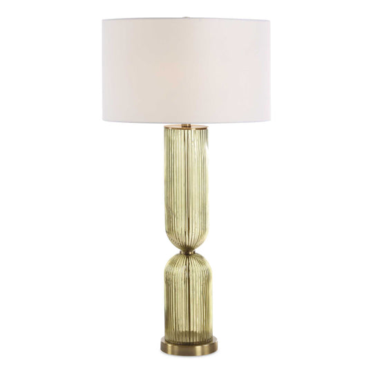 American Home Furniture Uttermost Mirah Olive Glass Table Lamp