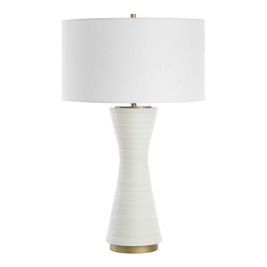 American Home Furniture Uttermost Ridgeline Matte White Table Lamp