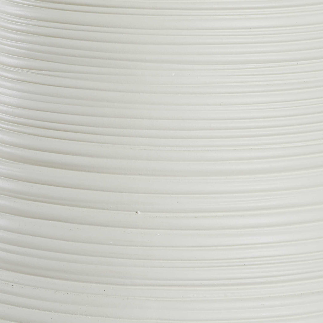 American Home Furniture Uttermost Ridgeline Matte White Table Lamp