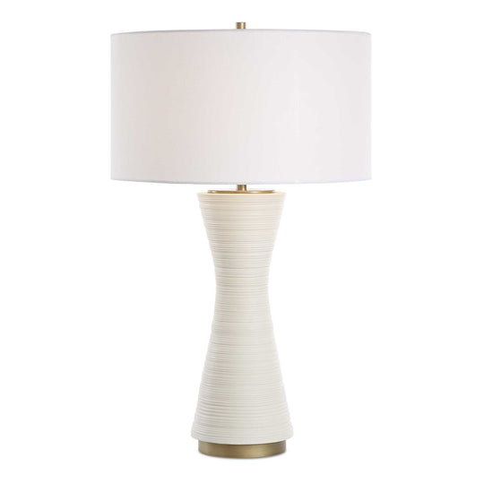 American Home Furniture Uttermost Ridgeline Matte White Table Lamp