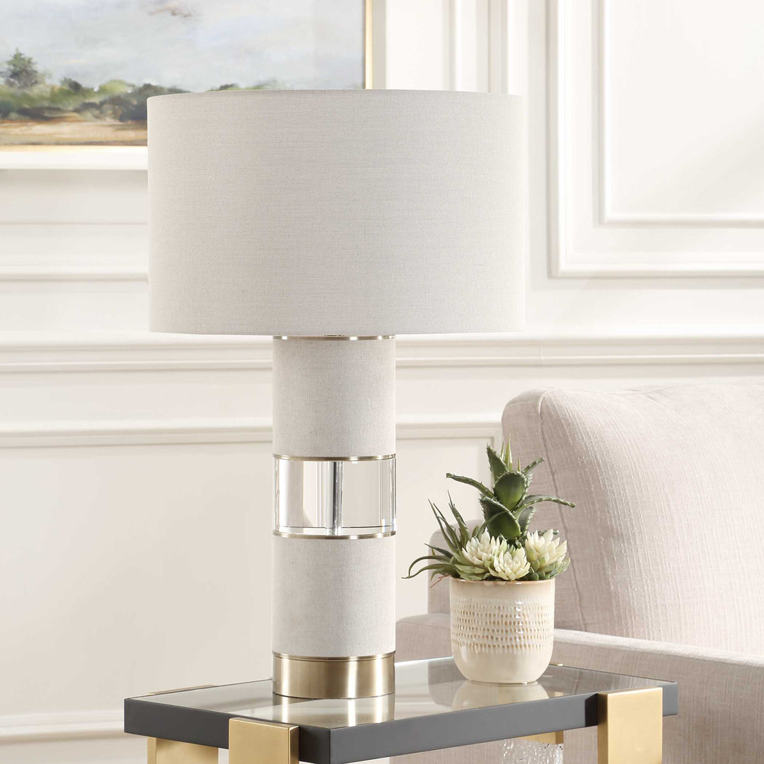 American Home Furniture Uttermost Maliyah Linen Table Lamp