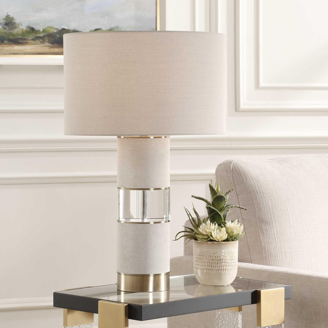 Maliyah Linen Table Lamp - AmericanHomeFurniture