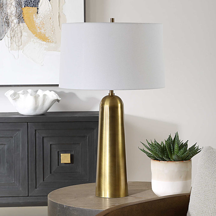 American Home Furniture Uttermost Flinchem Brass Table Lamp