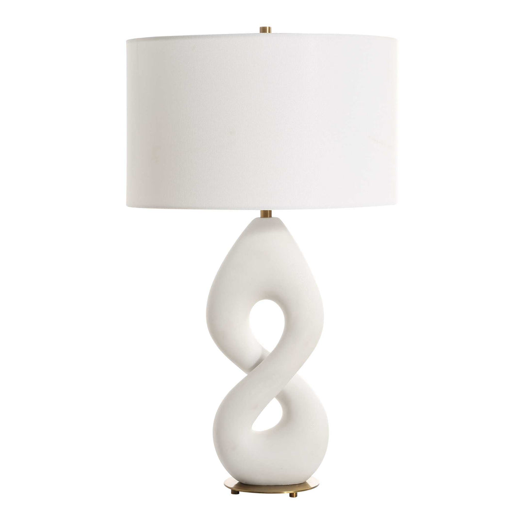 American Home Furniture Uttermost Meridian Ivory Stone Table Lamp