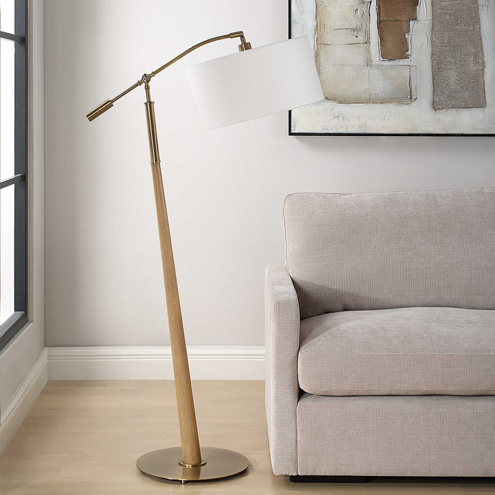 American Home Furniture Uttermost Kennett Wooden Floor Lamp