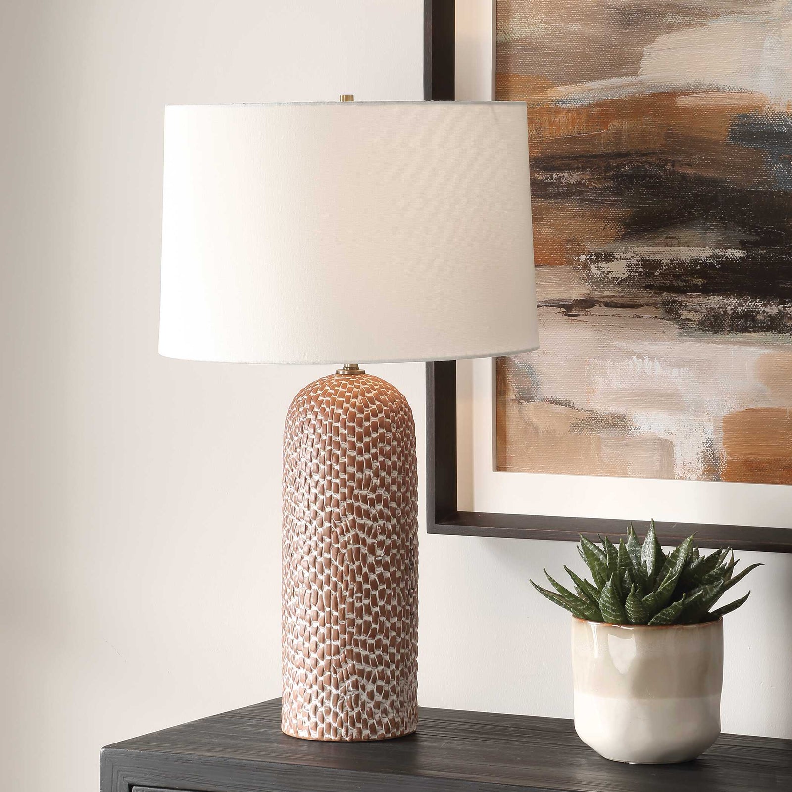 American Home Furniture Uttermost Maclura Brown Table Lamp