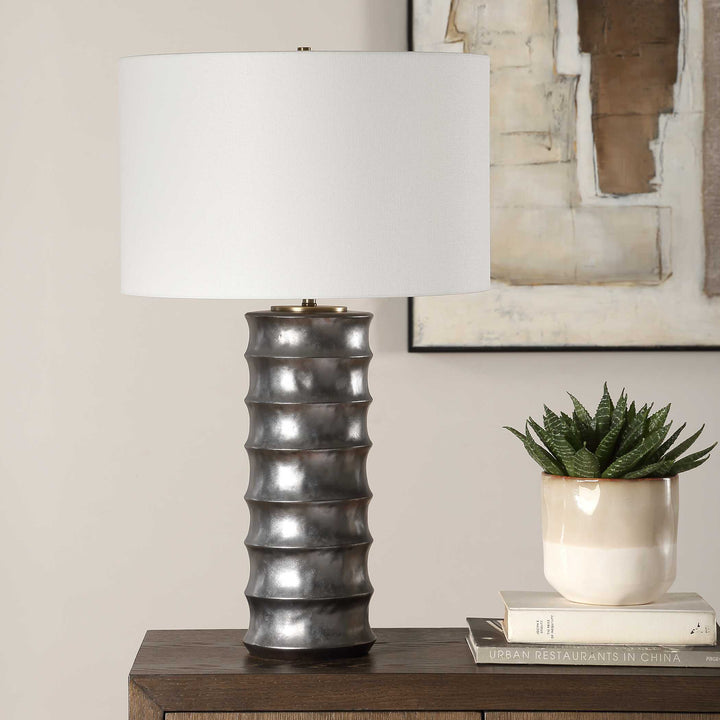 American Home Furniture Uttermost Corvair Scalloped Table Lamp
