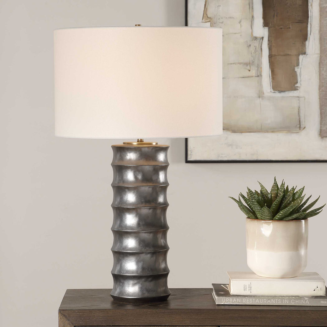 American Home Furniture Uttermost Corvair Scalloped Table Lamp