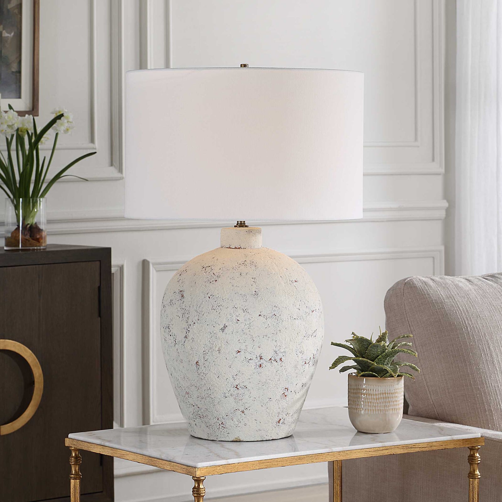 American Home Furniture Uttermost Karena Ivory Table Lamp
