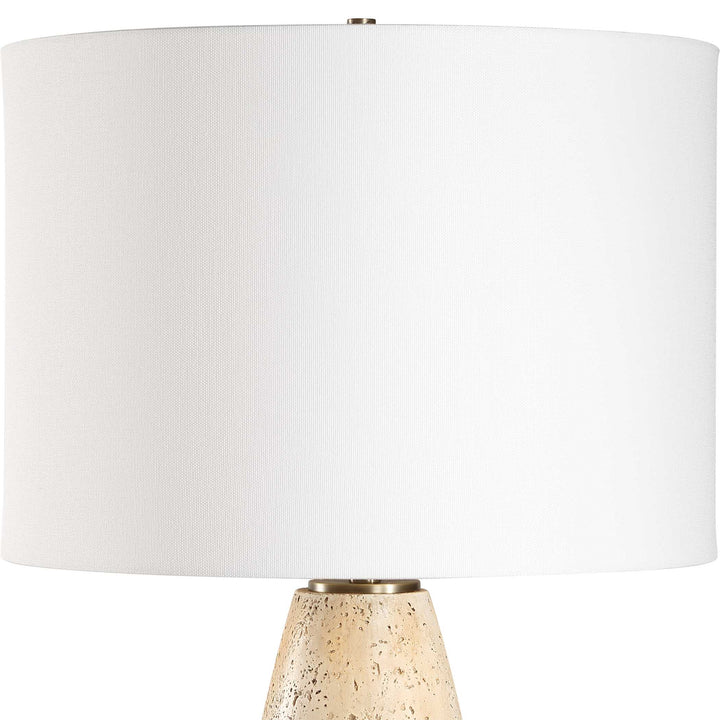 American Home Furniture Uttermost Maury Travertine Table Lamp