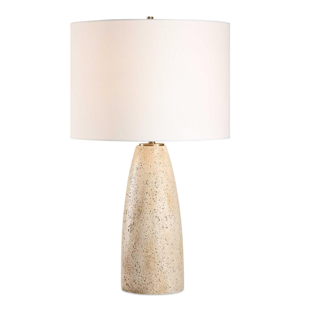 Maury Travertine Table Lamp - AmericanHomeFurniture