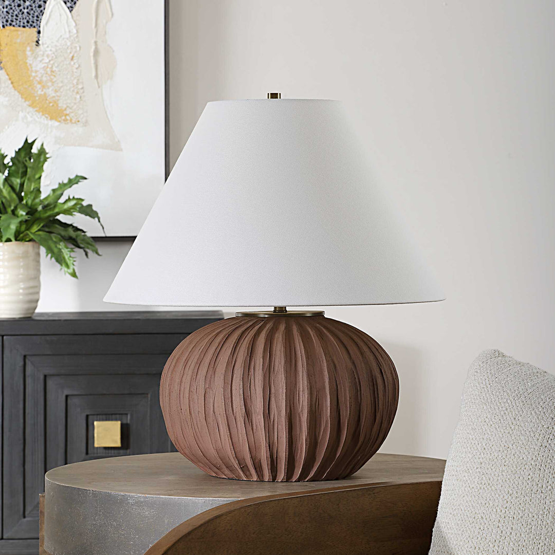 American Home Furniture Uttermost Keoghan Terracotta Table Lamp
