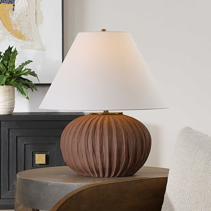 American Home Furniture Uttermost Keoghan Terracotta Table Lamp