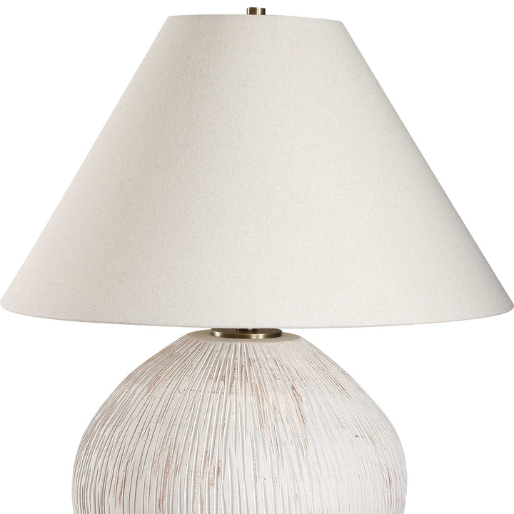 American Home Furniture Uttermost Meryl Aged White Table Lamp