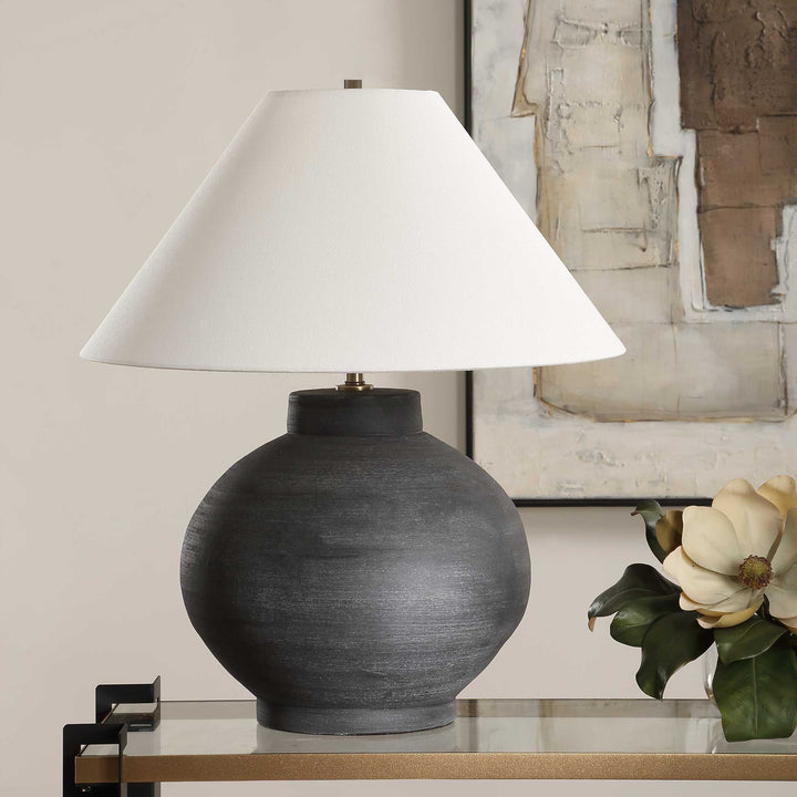 American Home Furniture Uttermost Tramore Rustic Charcoal Table Lamp