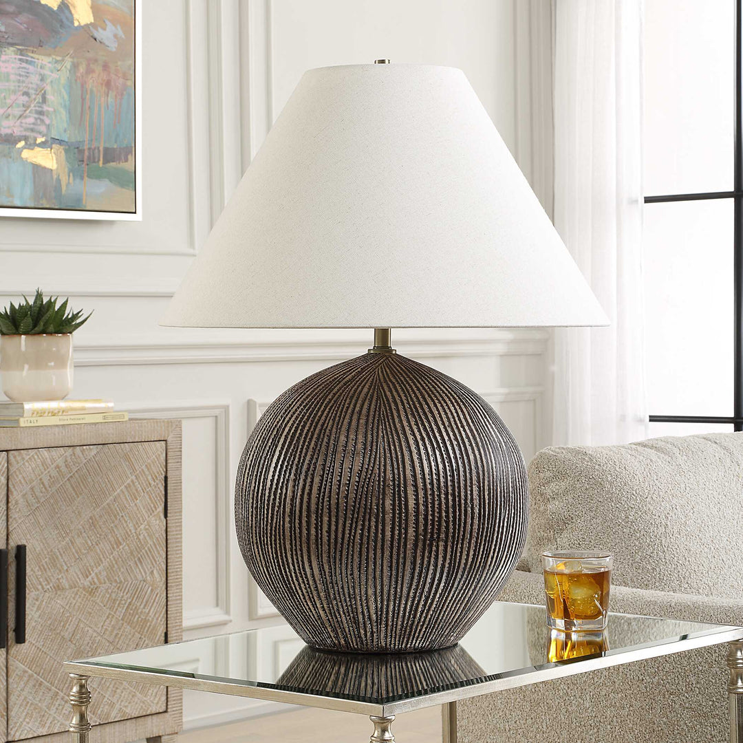 American Home Furniture Uttermost Sayre Dark Brown Table Lamp