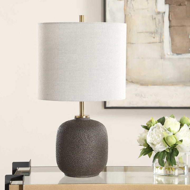American Home Furniture Uttermost Blacktop Textured Buffet Lamp