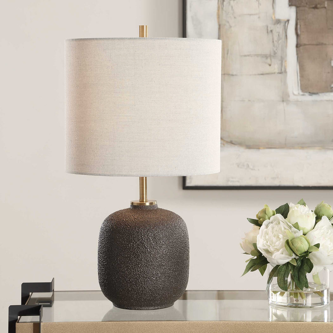 American Home Furniture Uttermost Blacktop Textured Buffet Lamp